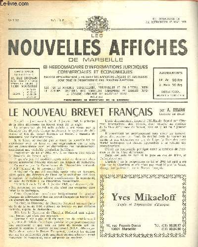 N 2232 - Du 14 au 17 Mai 78 - LES NOUVELLES AFFICHES DE MARSEILLE : Le nouveau brevet franais, par A. Roman - L'affaire du groupe Terrin - Une station de mtro 