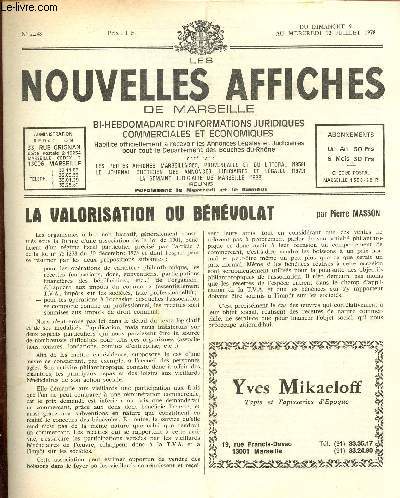 N2248 - Du 9 au 12 Juillet 78 - LES NOUVELLES AFFICHES DE MARSEILLE : La valorisation ou bnvolat, par Pierre Masson - le dictionnaure des peintres, graveurs de Marseille et de la rgion - La scurit dans le dpartement : des rsultats positifs, etc.