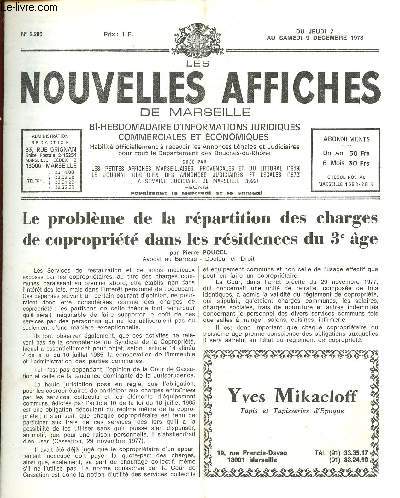 N2286 - Du 7 au 9 Decembre 1978 - LES NOUVELLES AFFICHES DE MARSEILLE : Le problme de la rpartition des charges de coproprit dans les rsidences du 3e ge, par P. Poucel - Situation conomique grave pour les Travaux publics - Clovis Hugues ...