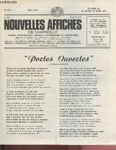 2512 - Du 26 au 28 Mars 1981 - LES NOUVELLES AFFICHES DE MARSEILLE : 