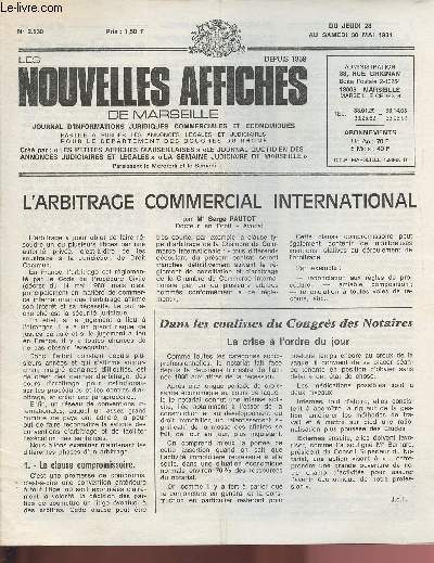 2530 - Du 28 au 30 Mai 1981 - LES NOUVELLES AFFICHES DE MARSEILLE :