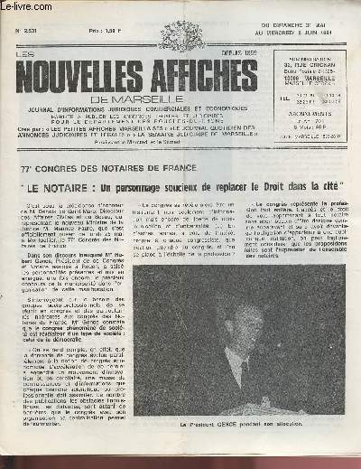 2531 - Du 31 Mai au 2 Juin 1981 - LES NOUVELLES AFFICHES DE MARSEILLE : 