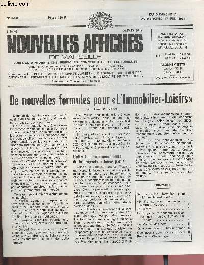 2535 - Du 14 au 17 Juin 1981 - LES NOUVELLES AFFICHES DE MARSEILLE :