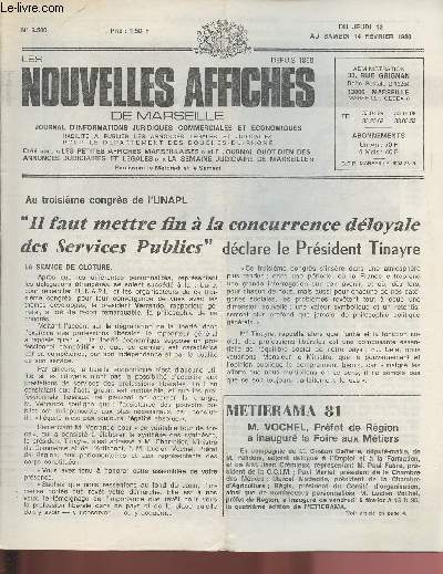 2500 - Du 12 au 14 Fvrier 1981 - LES NOUVELLES AFFICHES DE MARSEILLE : 