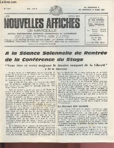 2507 - Du 8 au 11 Mars 1981 - LES NOUVELLES AFFICHES DE MARSEILLE : Guerrier : La peinture est faite pour provoquer, par H. B.-G.- 