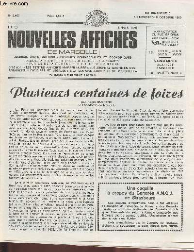 N2465 - Du 5 au 8 Octobre 1980 - LES NOUVELLES AFFICHES DE MARSEILLE : Plusieurs centaines de foires, par Roger Duchene - A la chambre de Commerce et d'Industrie de Marseille : 