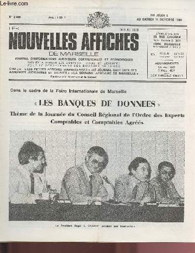 N2466 - Du 9 au 11 Octobre 1980 - LES NOUVELLES AFFICHES DE MARSEILLE : 