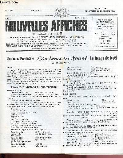 N2486 - Du 18 au 20 Dcembre 1980 - LES NOUVELLES AFFICHES DE MARSEILLE :
