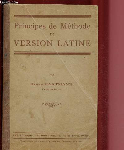 PRINCIPES DE METHODE DE VERSION LATINE