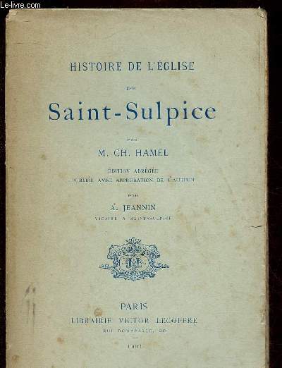 HISTOIRE DE L'EGLISE DE SAINT-SULPICE