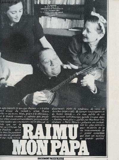 DOCUMENT PARIS-MATCH 1980 : RAIMU : MON PAPA (INCOMPLET)