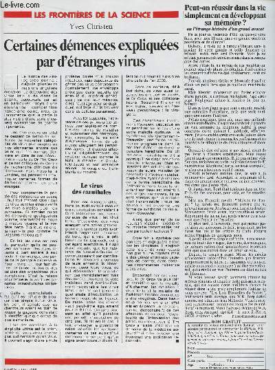 IDEE - SAMEDI 4 MAI 1985 : 8 MAI 45 - Certains dmences expliques par d'tranges virus, par P.-H. Marquand - Pierre Lellouche : face  quelle guerre ?, par A. Delamarre - Le choix de Mitterand,etc.