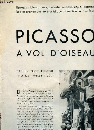 PICASSO A VOL D'OISEAU (ARTICLE DE JOURNAL)