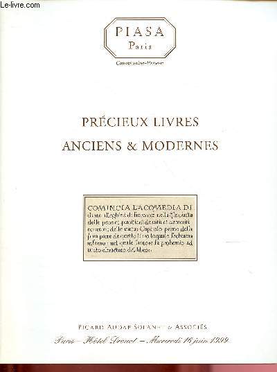 CATALOGUE DE VENTE AUX ENCHERES - 16 JUIN 2009 -HOTEL DROUOT - PARIS : PRECIEUX LIVRES ANCIENS & MODERNES