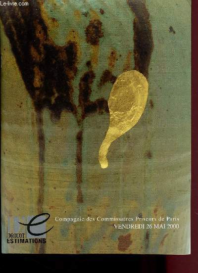 CATALOGUE DE VENTE AUX ENCHERES - 26 MAI 2000 - SROUOT -RICHELIEU - PAIRS : L'ART DE LA CERAMIQUE DE 1880 A 1950