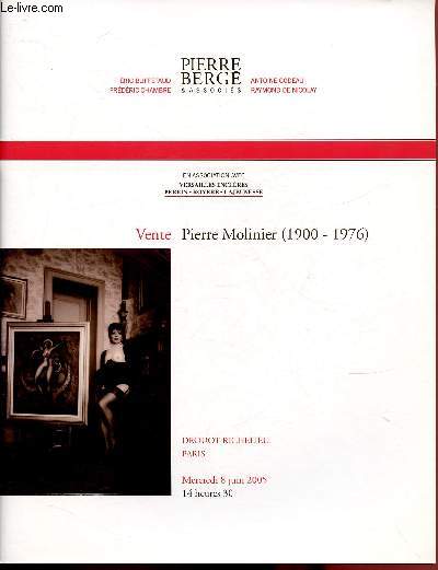 CATALOGUE DE VENTE AUX ENCHERES - 8 JUIN 2005 - DROUOT RICHELIEU - PARIS : VENTE PIERRE MOLINIER (1900-1976)