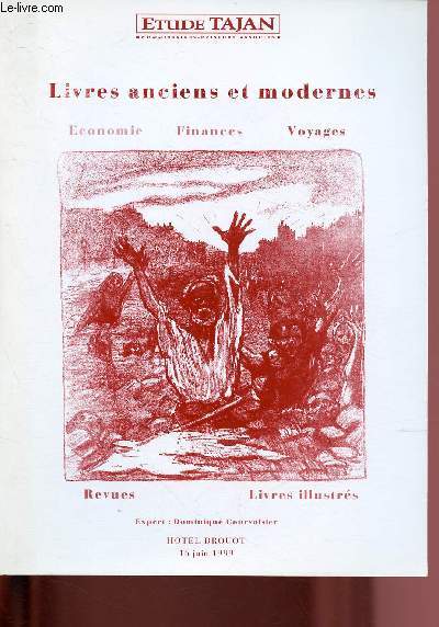 CATALOGUE DE VENTE AUX ENCHERES - 16 JUIN 1999 - HOTEL DROUOT : LIVRES ANCIENS ET MODERNES