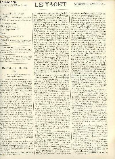 N267 -21 AVRIL 1883 - LE YACHT :