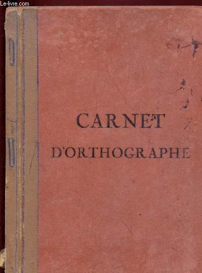 CARNET D'ORTHOGRAPHE