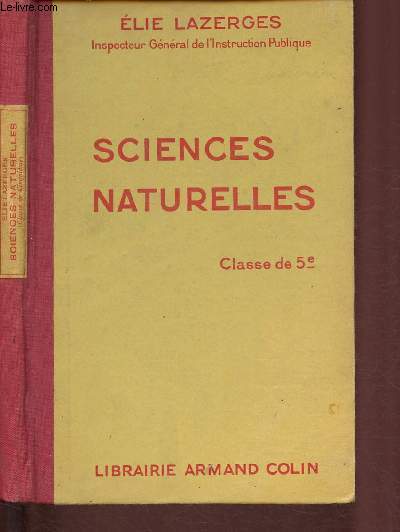 SCIENCES NATURELLES- CLASSE DE 5e