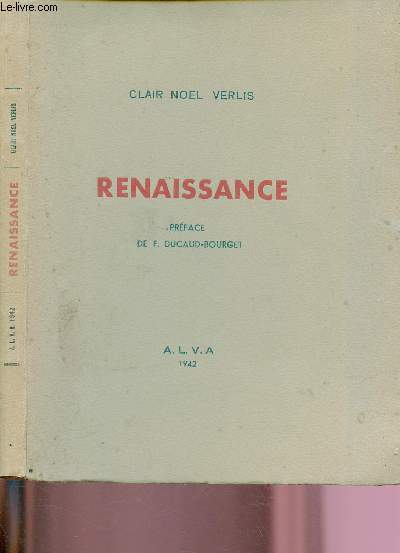 RENAISSANCE / avec ENVOI D'AUTEUR