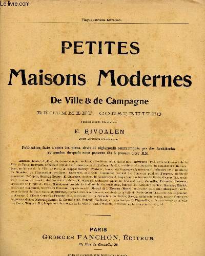 PETITES MAISONS MODERNES DE VILLE & DE CAMPAGNE RECEMMENT CONSTRUITES - LIVRAISON N24