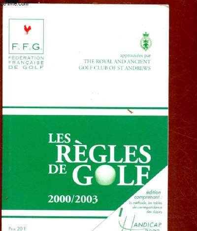 REGLES DE GOLF 2000-2003