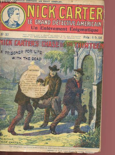 N37 - NICK CARTER - LE GRAND DETECTIVE AMERICAIN : UN ENLEVEMENT ENIGMATIQUE