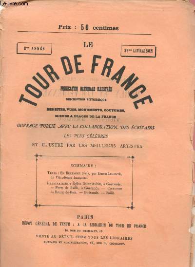 2me ANNEE - 86EME LIVRAISON - LE TOUR DE FRANCE : En Bretagne (fin) par Ernest Legouv.