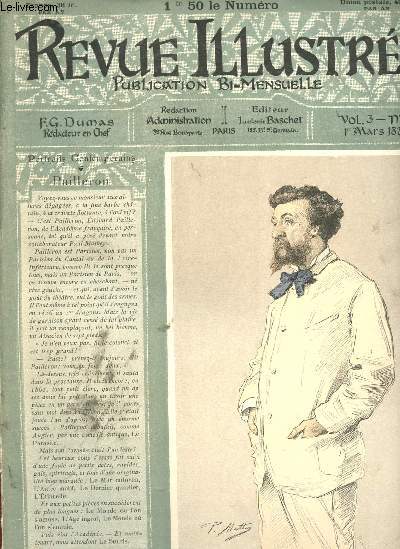 N30 - VOL. 3 - 1ER MARS 1887 - REVUE ILLUSTREE : Une autre diabolique, par L. Riotor - Waterloo, par A.-J. Boyer d'Agen. L'exposition des aquarellistes, par P. de Labrosse,etc.