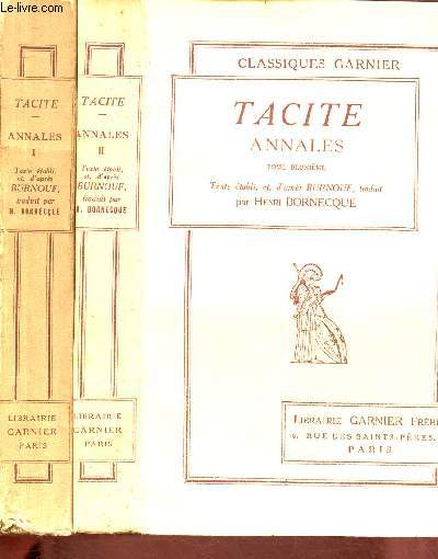 ANNALES - 2 VOLUMES : TOMES I ET II