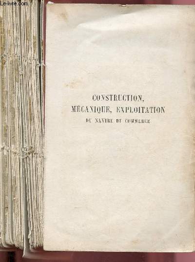 CONSTRUCTION, MECANIQUE, EXPLOITATION DE NAVIRE DE COMMERCE (EXEMPLAIRE DE TRAVAIL)