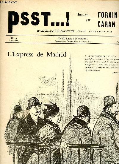 N14 - 7 MAI 1898 - PSST...! : Dans une revue intellectuelle - Zola et la postrit,etc.
