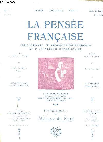 N77 - 23 JUIN 1924 - LA PENSEE FRANCAISE -