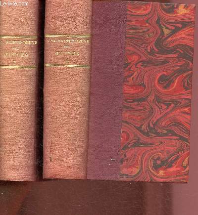 OEUVRES DE C.-A. SAINTE BEUVE - TABLEAU DE LA POESIE FRANCAISE AU XVIe SIECLE - TOMES I ET II - 2 VOLUMES