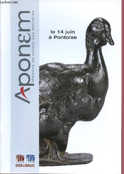 CATALOGUE DE VENTES AUX ENCHERES - 14 JUIN 2008 - APONEM - PONTOISE : : Ecole franaise du XIXe - de pontoise et d'Auvers-sur-Oise - Art moderne et contemporain - sculptures, bijoux argenterie, Japon, livres,etc