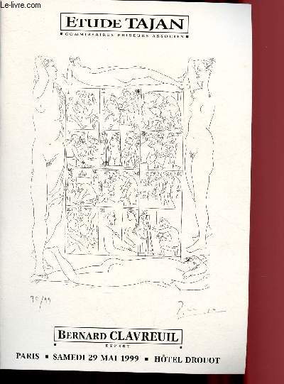 CATALOGUE DE VENTES AUX ENCHERES - 29 MAI 1999 - HOTEL DROUOT - PARIS : Livres anciens - illustrs modernes - reliures