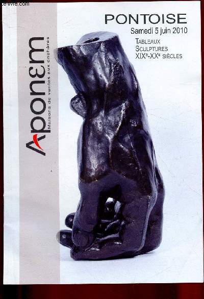 Catalogue de vente aux enchres - 5 juin 2010 - Htel des ventes - Pontoise : tableaux - sculptures XIXe-XXe sicle