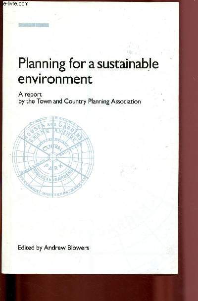 Planning for a sustainable environment