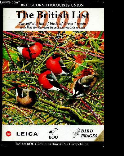 The british list : the official ist of birds of Great Britain with lists for northern Ireland and the Isle of Man