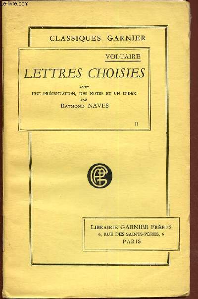 Lettres choisies - Tome II