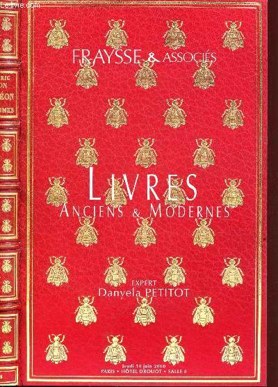 Catalogue de vente aux enchres : 10 juin 2010 - Drouot - Paris : livres anciens et modernes
