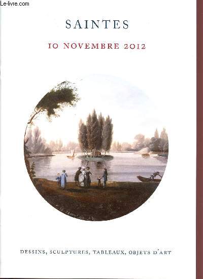 Catalogue de vente aux enchres : 10 novembre 2012 - Saintes - Abbaye aux Dames : tableaux et dessins, bb de fabrication franaise, porcelaine