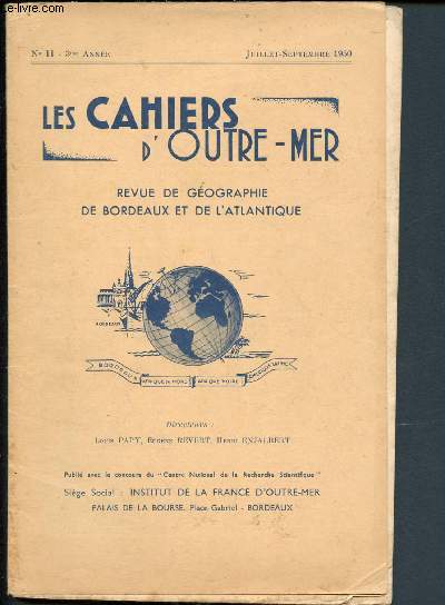 Les cahiers d'Outre-Mer - N11 - Juillet-Septembre 1950