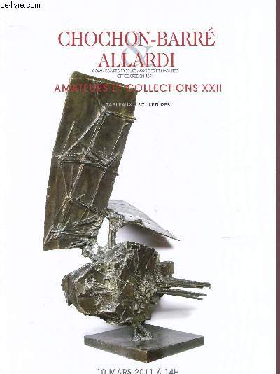 Catalogue de ventes aux enchres - 10 mars 2011 - Drouot-Richelieu : amateurs et collections XXII tableaux, sculptures