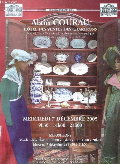 Catalogue de ventes aux enchres - 7 dcembre 2005 - Htel des ventes des Chartrons - Bordeaux : bijoux, argenterie, meubles et objets d'art,XVIIIe et XIXe