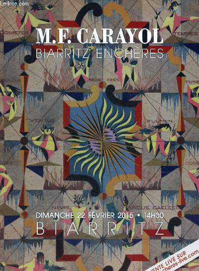 Catalogue de ventes aux enchres -22 fvrier 2015  - Htel des ventes mobilires - Biarritz : tableaux XIXe et modernes, objets d'art et de bel ameublement, bon mobilier ancien et de style