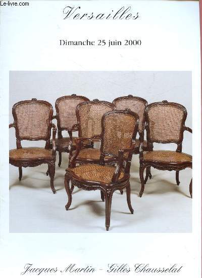 Catalogue de ventes aux enchres - 25 juin 2000 - Galerie des Chevau-Legers Versailles : tableaux XIXe et modernes, tableaux anciens, bronzes, objets d'art, mobilier, tapis