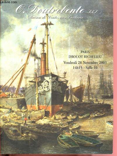 Catalogue de ventes aux enchres - 28 novembre 2003 - Drouot Richelieu - Paris : Tableaux anciens, dessins et tableaux modernes, ensemble de cramiques XVIIe, XVIIIe et XIXe sicles franaises et trangres - Objets d'art et de bel ameublement - lustrerie