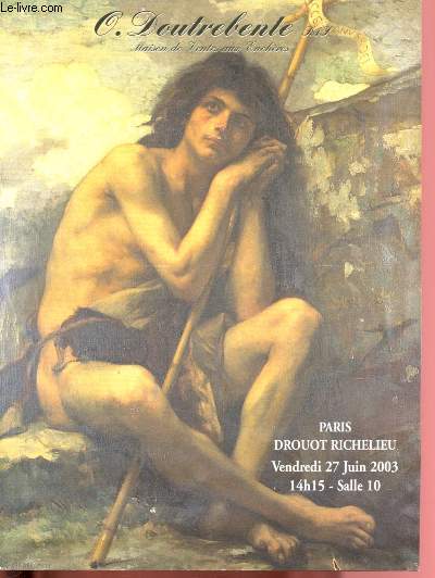 Catalogue de ventes aux enchres -27 juin 2003 Drouot Richelieu - Paris : estampes, dessins - Art dco - Art nouveau : mobilier - Armes feu franaises - armes blanches d'Extrme-Orient - Objets d'art et d'ameublement - lustres - tapisseries et tapis.